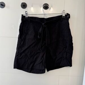 Filippa K Black Tie-Waist Shorts